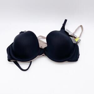 Maidenform Black Nude Basically Sexy Lightly Lined T Shirt Bra Size 34B